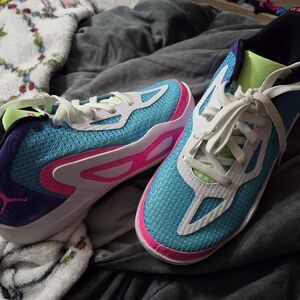 Jordan Kids' Blue and Pink Sneakers